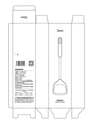 Midea美的 铲勺MT-CS38W2-005NA产品货号CS38W2-005BC主体材质硅胶+不锈钢其他特征硅胶铲